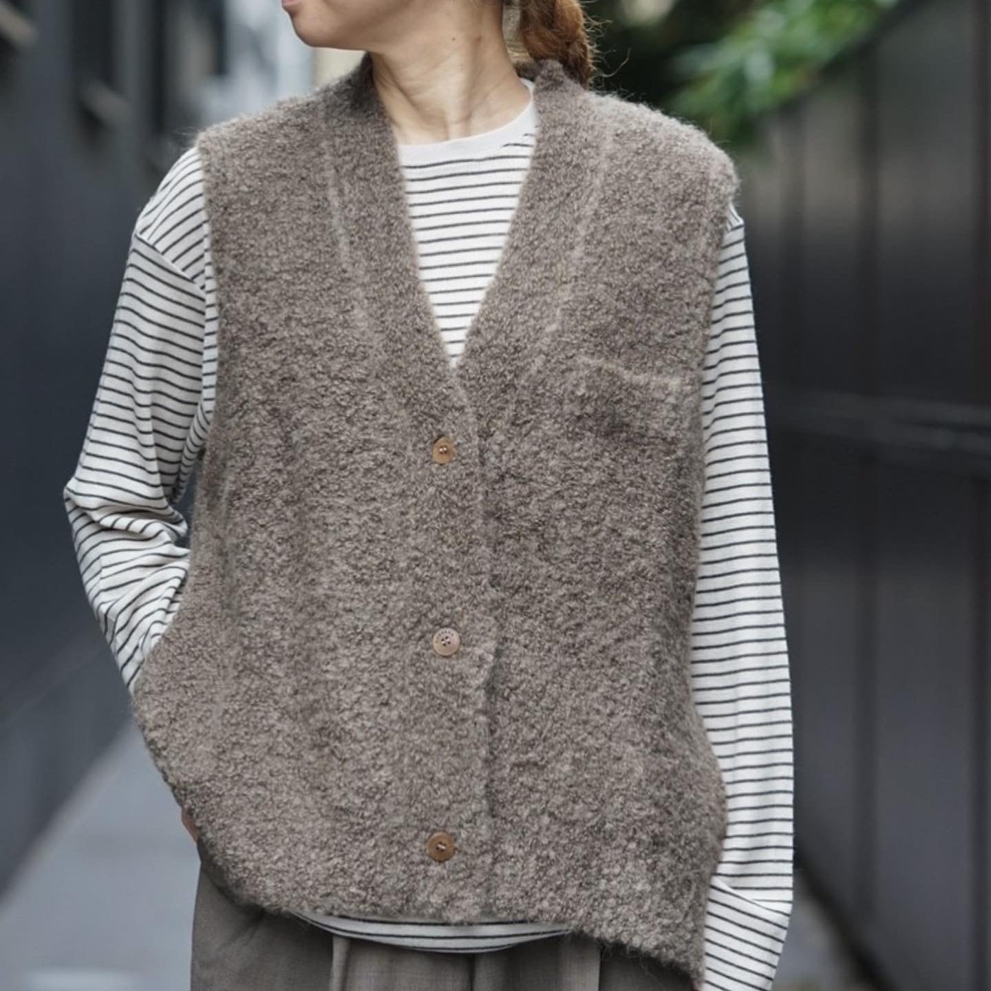 CORDELA(コルデラ)BOUCLE WAISTCOAT VETIVER