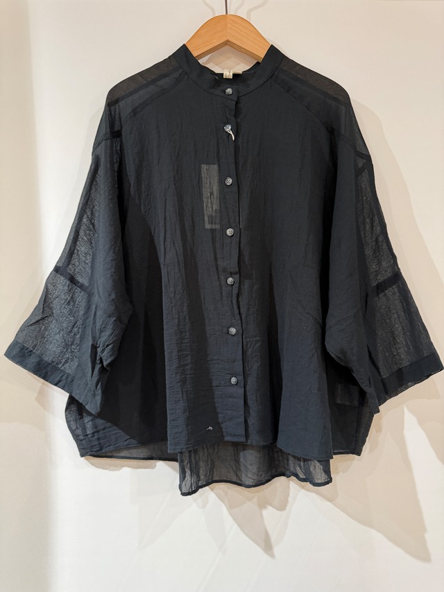 Chloro sister・toujours ensemble//７分袖ワイドドルマンブラウス　  ブラック