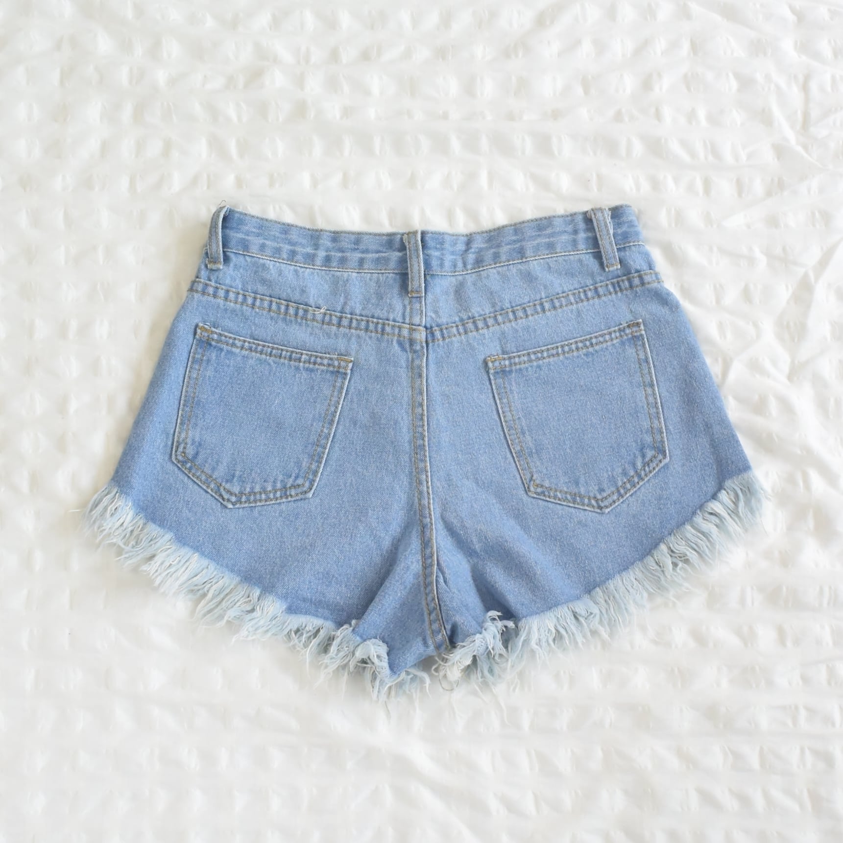 Women 刺繍 デニム 切りっぱなし ショートパンツ ズボン ショーパン