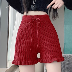 4色/フリルケーブルニットショーパン ・12804 4色/フリルケーブルニットショーパン ・12804