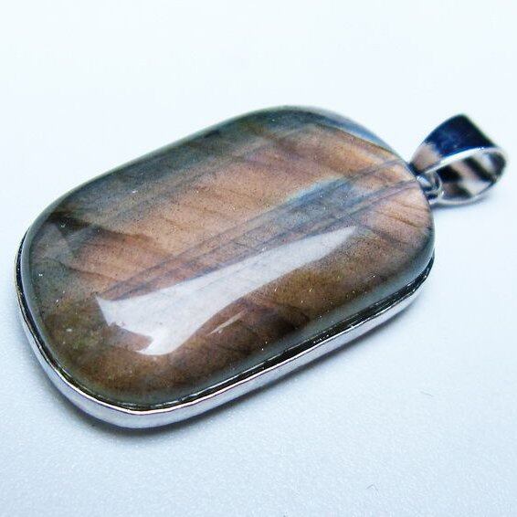 ラブラドライト ペンダント 一点物 メール便可 [M便 1/20] 112-11659