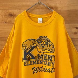 【GILDAN】小学校 Kment Elementary School WILDCATS スポーツチーム Tシャツ2XL オーバーサイズ US古着