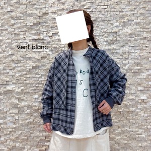 【vent blanc】チェックデザインシャツジャケット(253431)