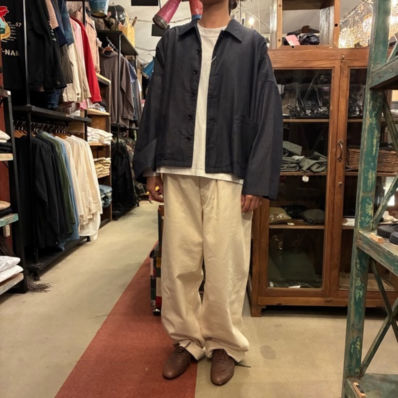 UNIVERSAL TISSU　ユニヴァーサルティシュ　5.4ozデニムシャツジャケット　ブラウス　羽織