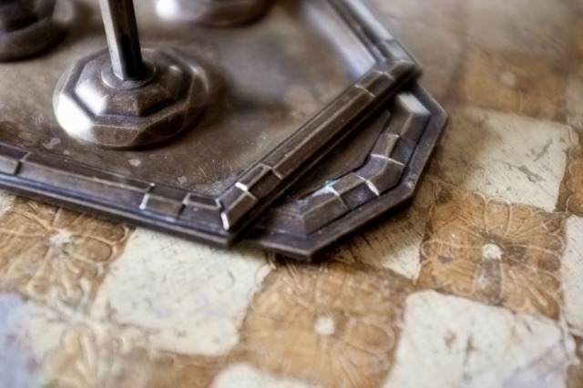 1900s フランス Georges Weinthal  アールデコ 多数派のオクトゴナル リキュールカップとトレイ  アンティーク