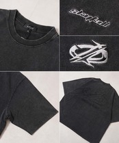 ◆硫化染め カットオフアップリケ Tシャツ◆ng-96225