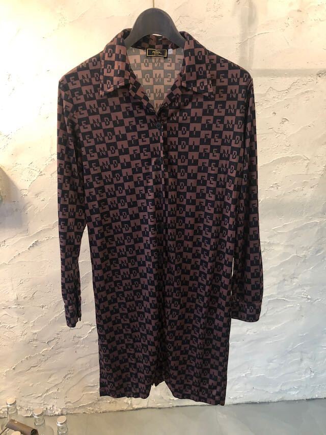 FENDI vintage Long sleeve dress フェンディ ヴィンテージ ロゴ 長袖