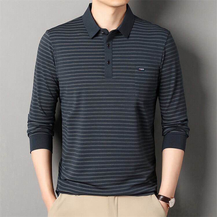 COMOLI(コモリ)18G長袖ニットポロ fade navy (X01-06023） | Pay ID