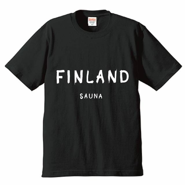 「FINLAND SAUNA UNIVERSITY」Tシャツ　BLACK