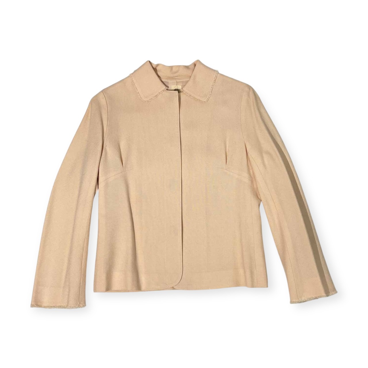 BIGI ビギ 比翼 レーヨン ステンカラー ジャケット 38/アイボリー フォーマル レディース 日本製