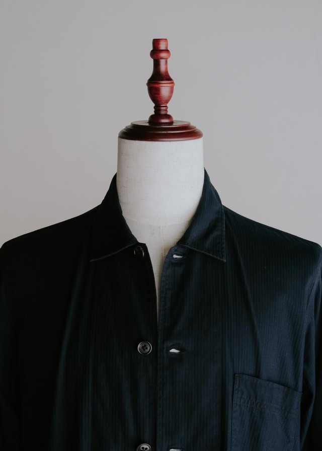 00's ANN DEMEULEMEESTER shadow stripe coverall shirt