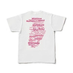 【即日発送】Izu GEO Typography Tee(Rose Pink)