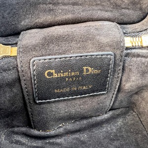 Christian Dior レザー バニティ ショルダーバッグ ブラック A-10019