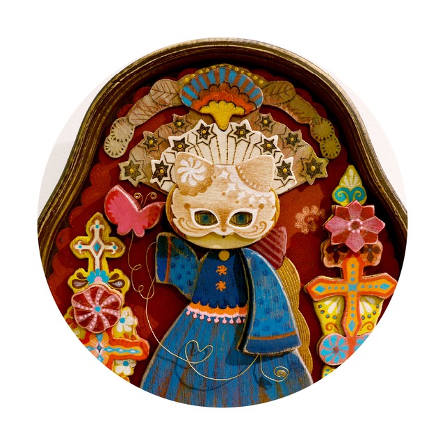 《 ta-nya 》額絵「装飾仮面 ～戯れの守人～」