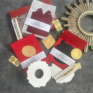 Xmasカードセット　見開きエンボス