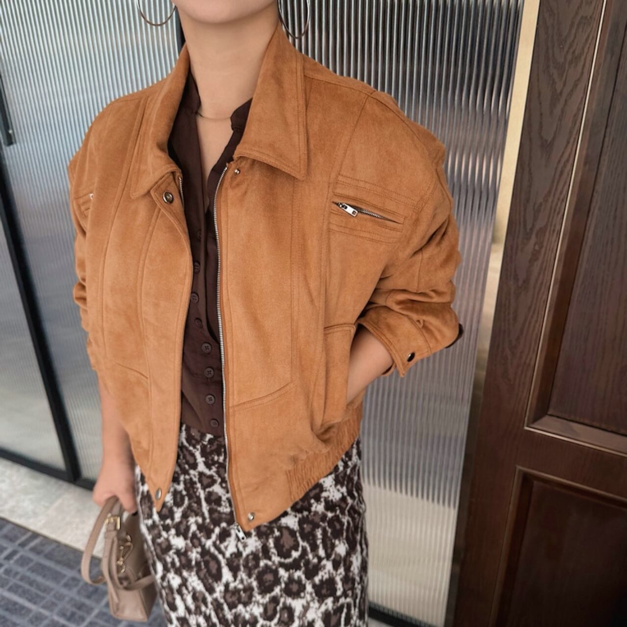 Zip-up Long Sleeve Short Jacket 00967