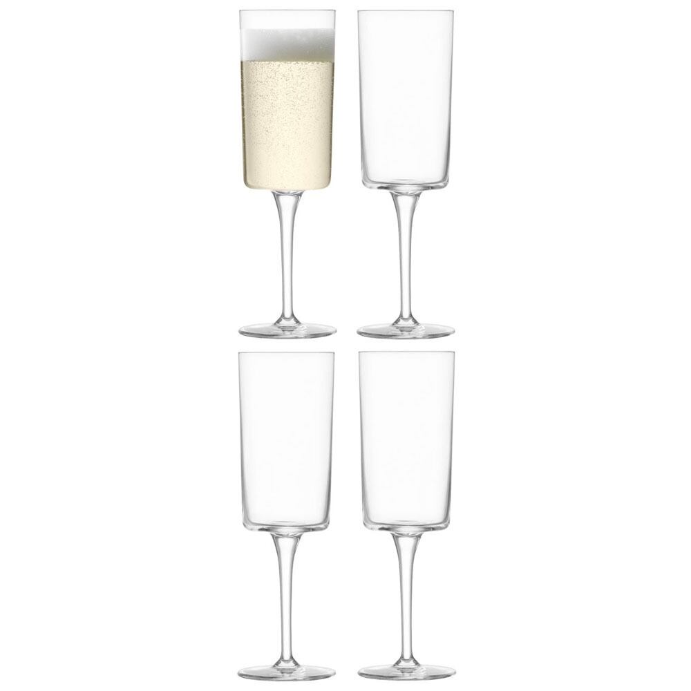 LSA Gio ジオ Champagne Flute シャンパングラス G1768-07-301 容量210ml 4個セット H19.5cm LGI34 / エルエスエー シャンパンフルート