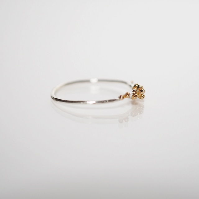 ミモザのリング(silver×gold)