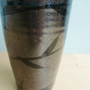 有田焼　特大フリーカップ　天目抜芦絵