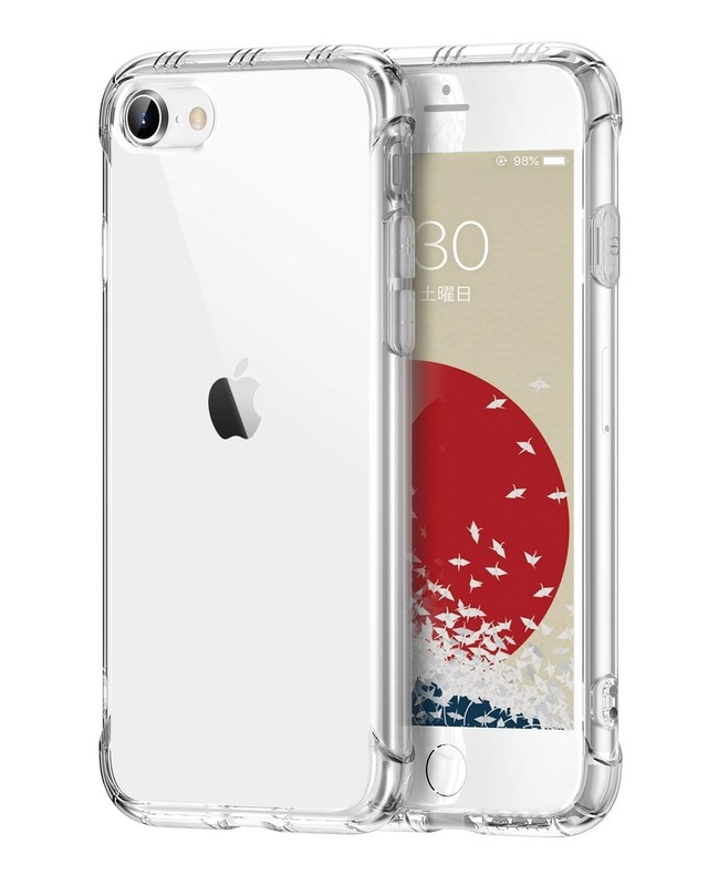「 360°エアバッグ ● 音響強化 」 ONES iPhone Se3 Se2 Se 8 7 音楽 ケース HD全透明 ● 米軍MIL規格 超耐衝撃 『 画面保護 · レンズ保護 』〔 Qi充電 · 薄型 超軽量 〕 ストラップホール 滑り止め 衝撃吸収 高弾性 シリコン クリア カバー