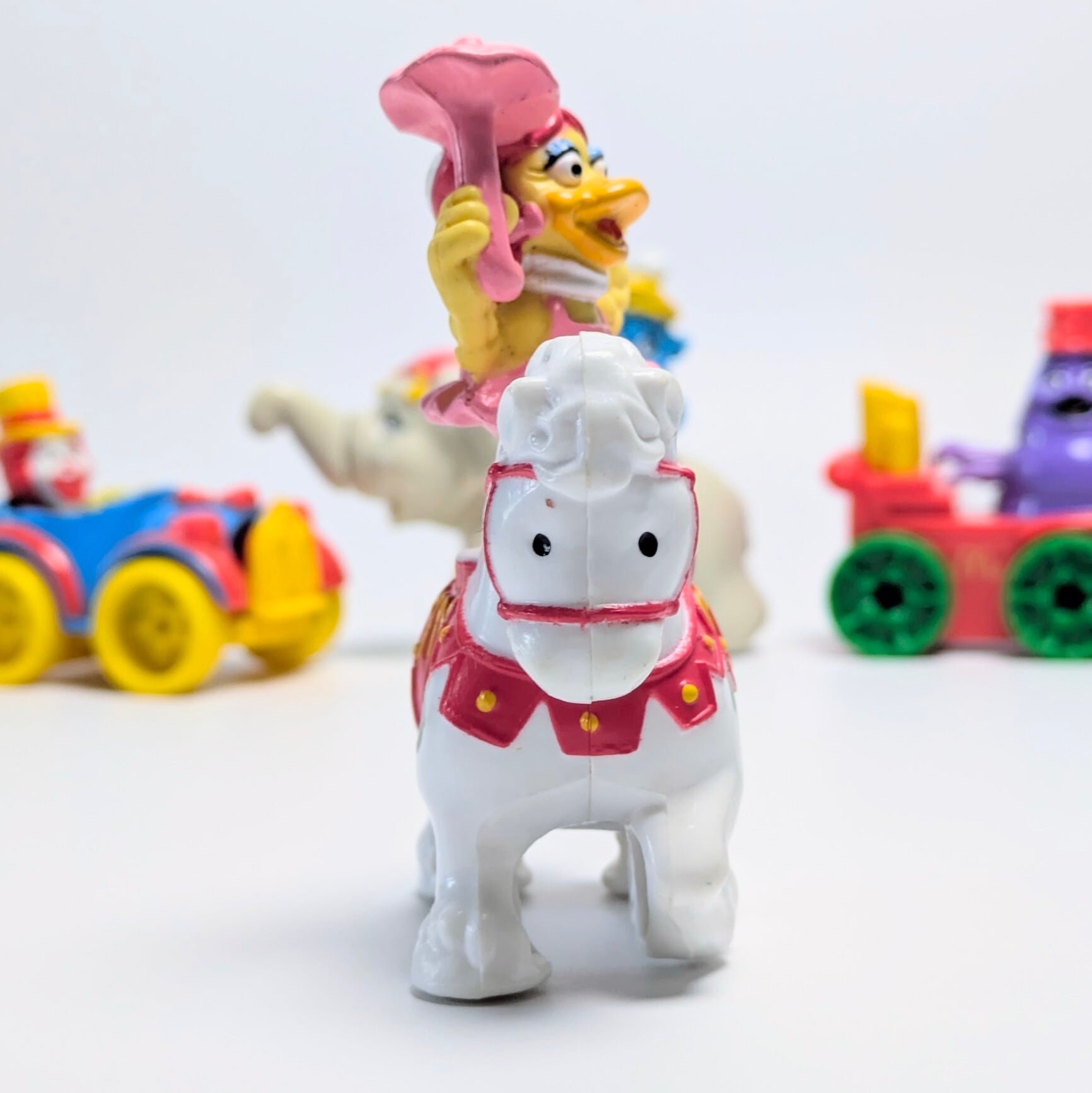 ☆VINTAGE 1989☆ 【 McDonald's  ( マクドナルド ) 】1989年マクドナルドミールトイ『 マクドナルドランド・サーカスパレード（McDonaldland Circus Parade）』全4種コンプリートセット / ハッピーミール  〚アメリカン雑貨 アメトイ〛