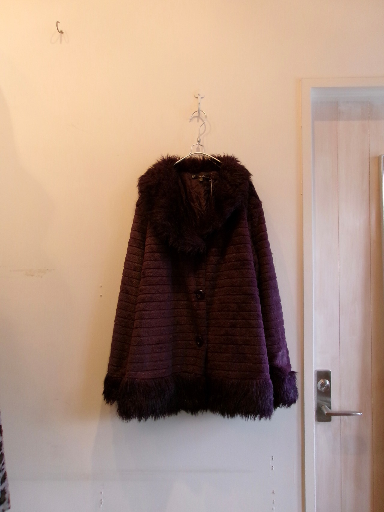 Fake fur cardigan