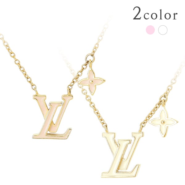 New LOUIS VUITTON ルイヴィトン ネックレス LVアイコニック エナメル 2色 ピンク ホワイト ペンダント 新品