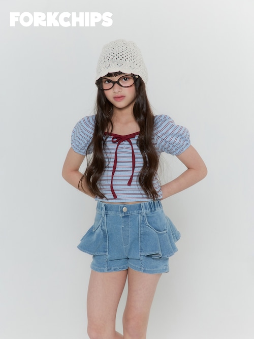 FORK CHIPS［取寄］jelly frill tee 26summer 젤리퍼프티셔츠