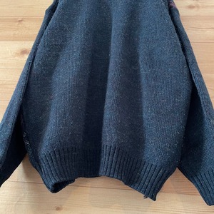 【amadinda】イギリス製 クルーネック 柄ニット セーター 個性的 EU古着