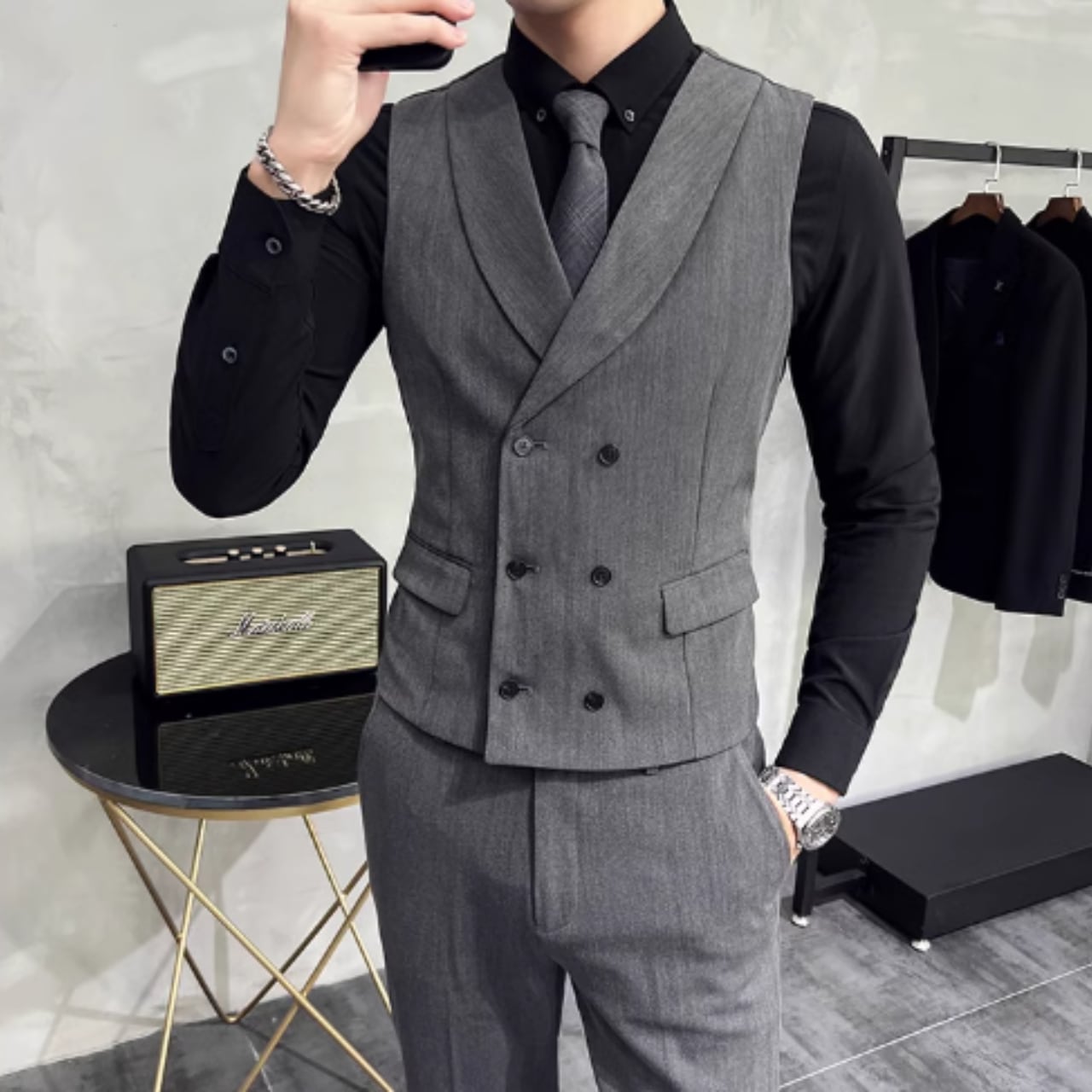 ダブルブレストベスト(2color) M0620