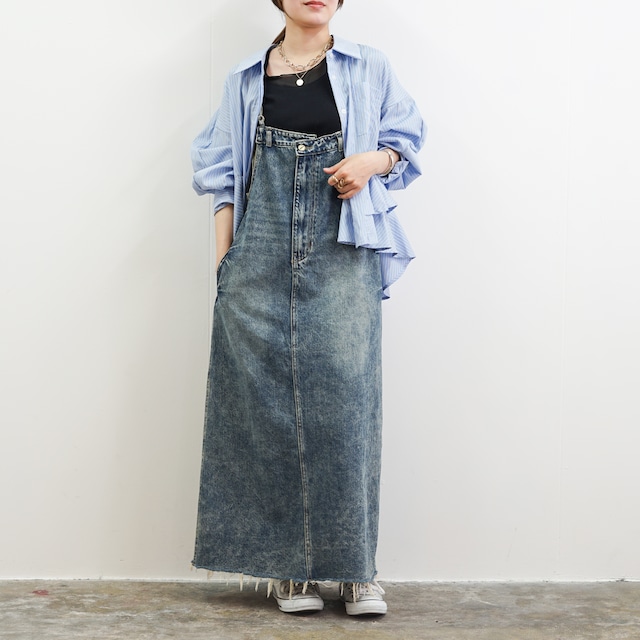 アシメカットデニムジャンスカ