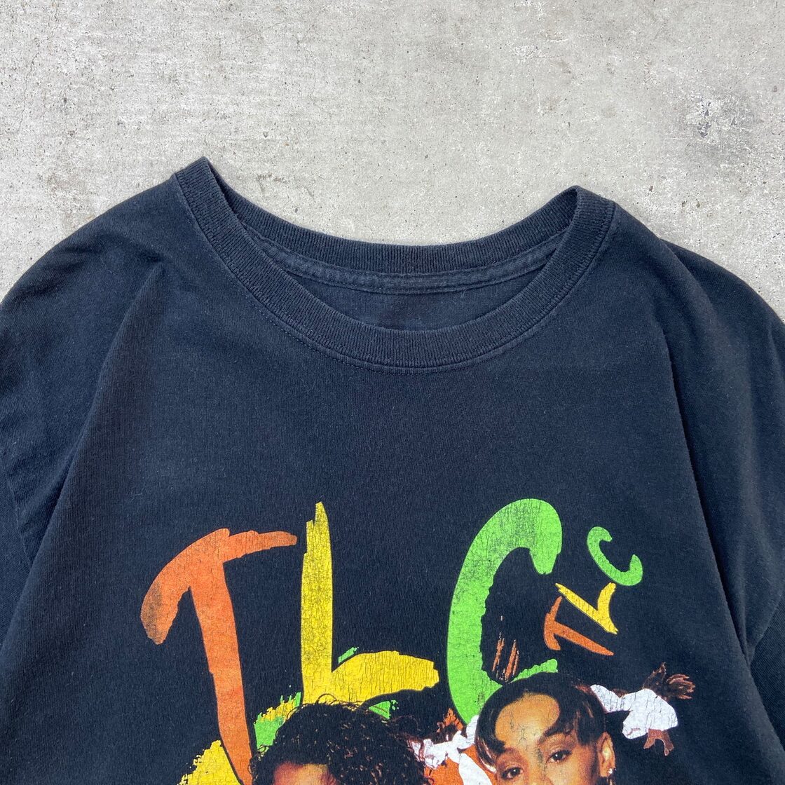 TLC ティーエルシー ヒップホップ ラップT メンズL 古着 バンドTシャツ 