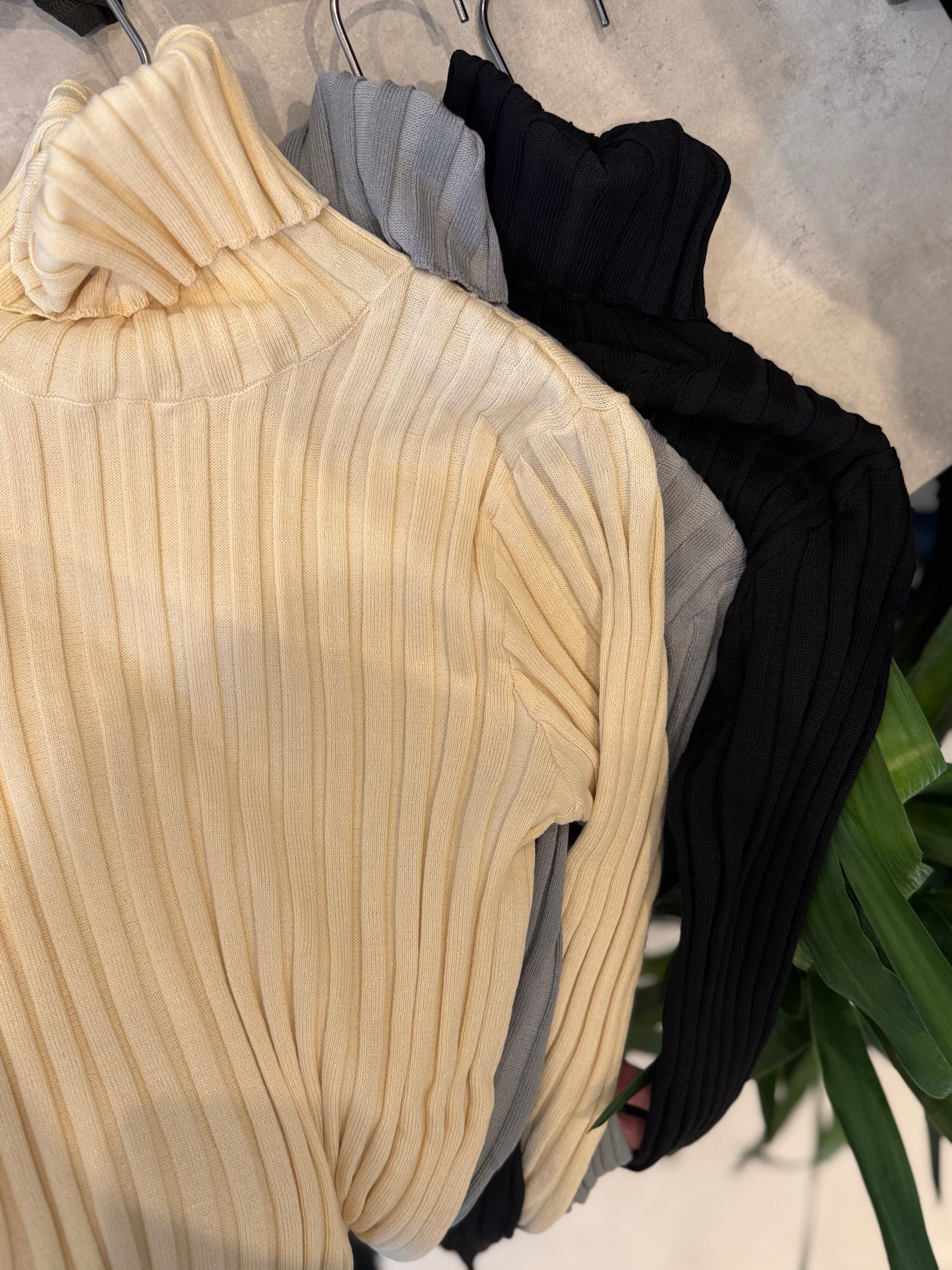 【SELECT】ワイドリブタートルプルオーバー 19-0445