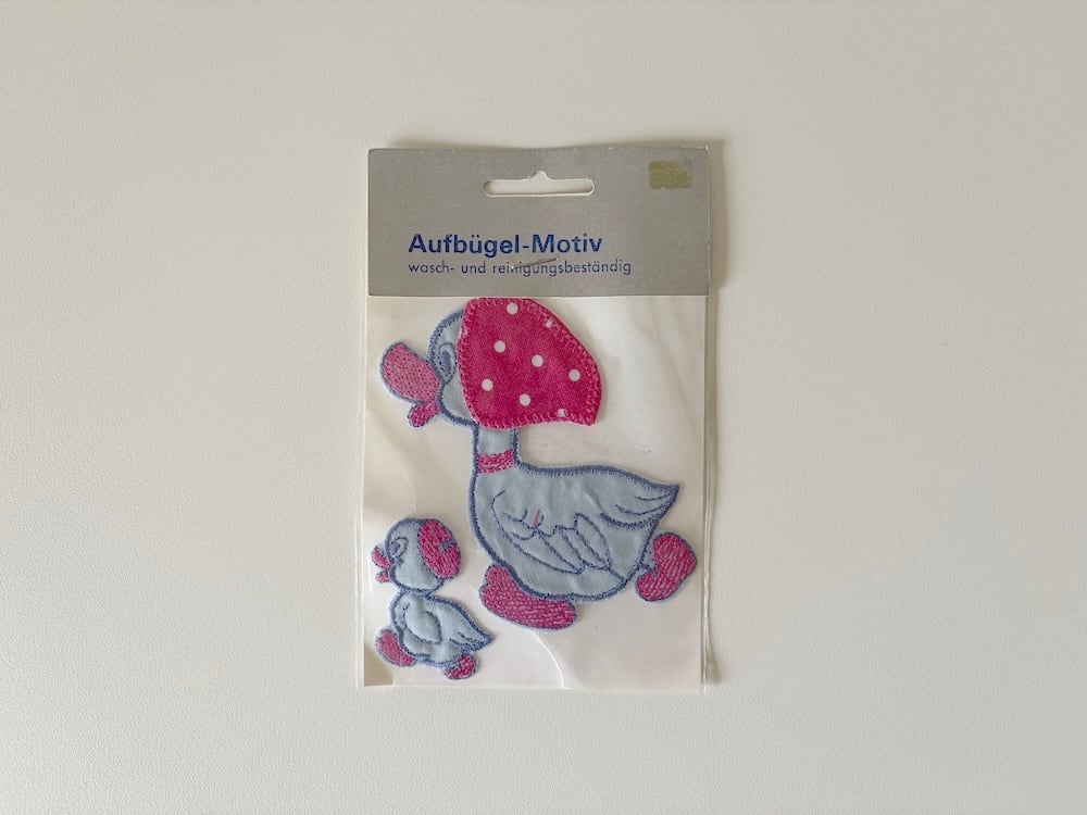 【GERMANY】アヒルの親子のワッペン / Duck family patch