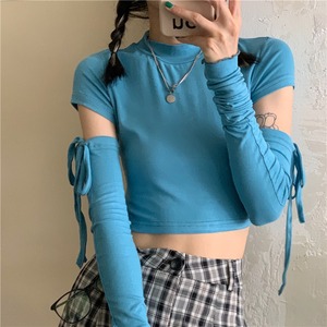 【デザインアップ 】 新作可愛いストリート２way着るＴシャツ　A0642