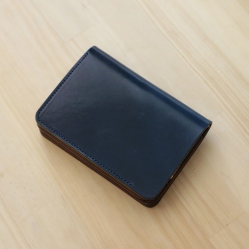 forme/Short Wallet (Cordovan×DOUBLE) -Navy×Brown-