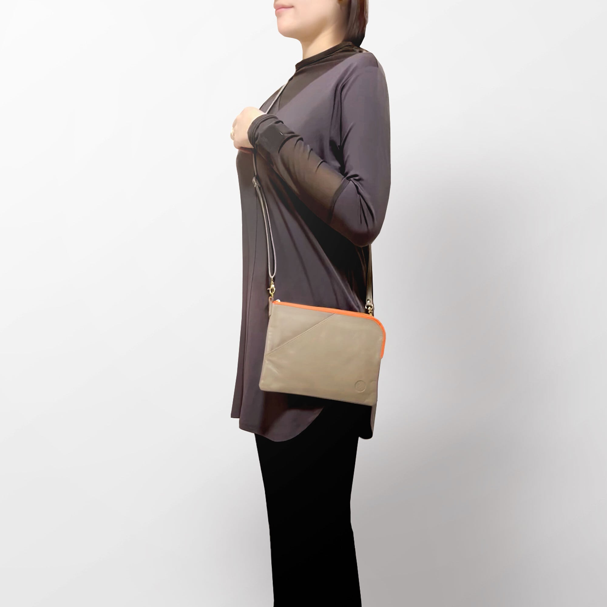 2WAY ［国産本革］3点セット ターコイズブルー / Lサイズ（ショルダー