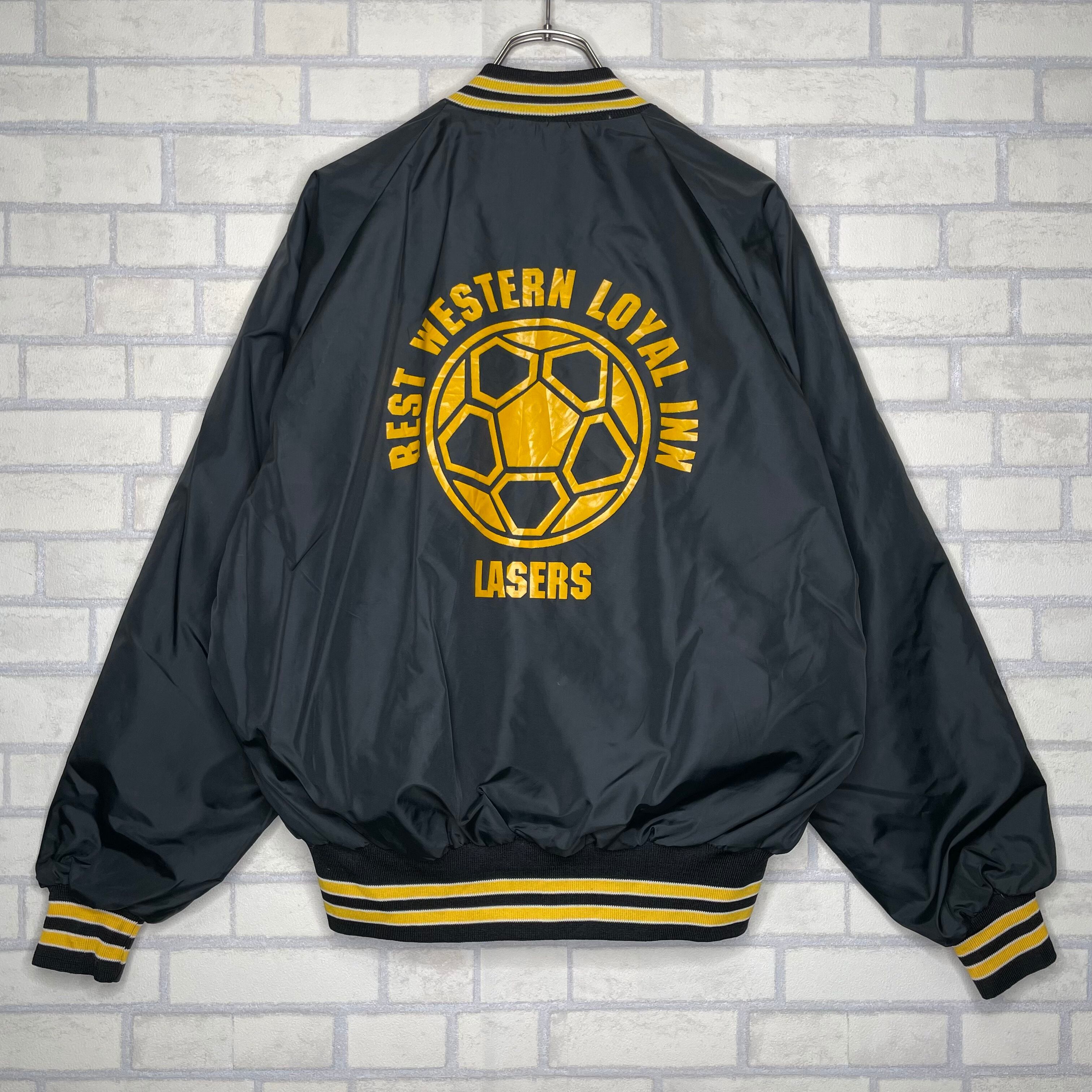 80's】Made in USA Dunbrooke ナイロンスタジャン L ラグラン 80's】Made in USA Dunbrooke ナイロンスタジャン L ラグラン