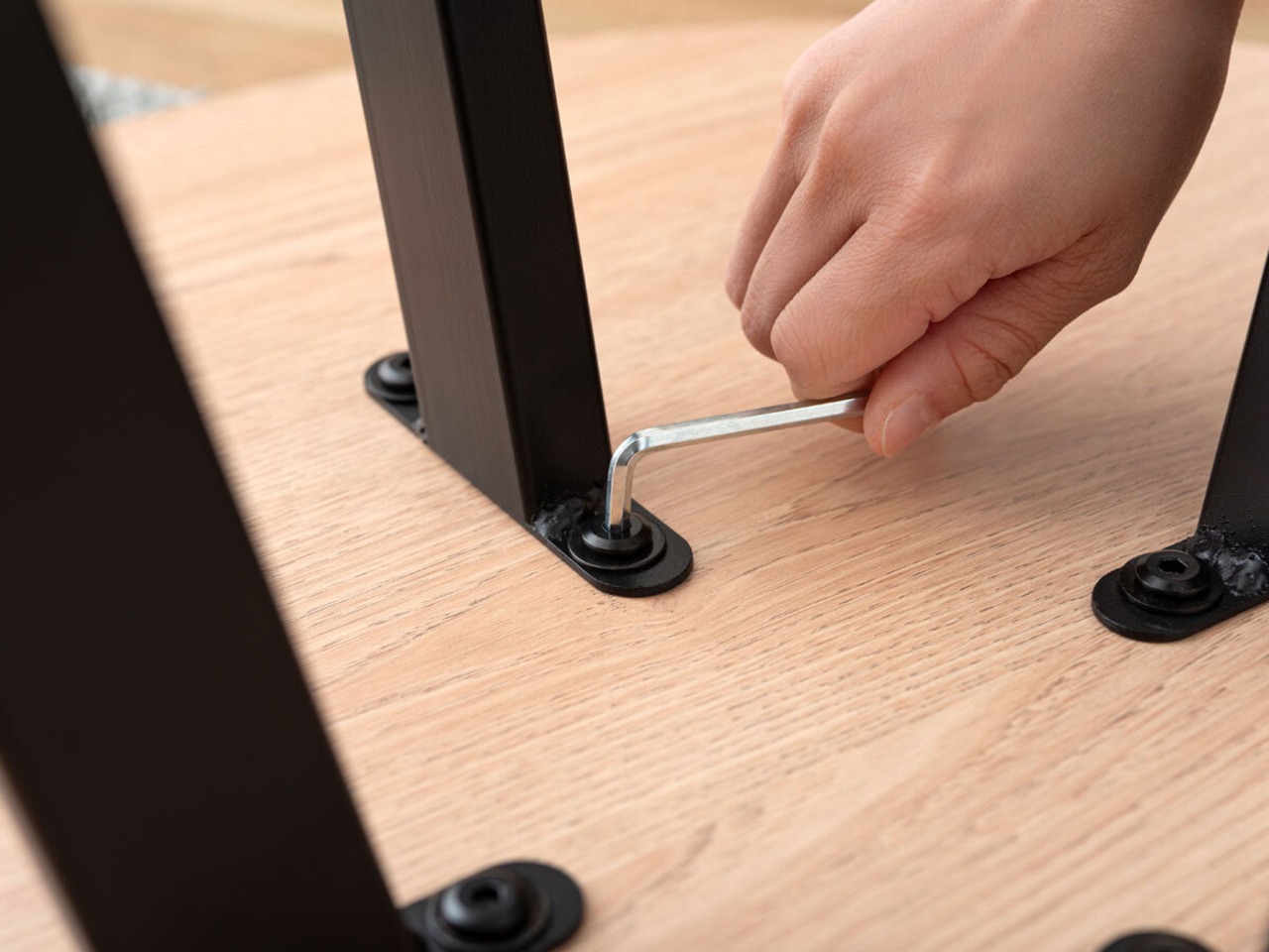 丸型60cm ハイテーブル(ナチュラル)高さ90.5cm アジャスター付き・画像14