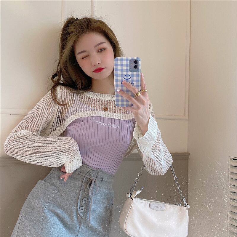 アイスシルクニットスモールキャミソールレディースサマータイトフィット半袖レスアウタージャケットホワイトインナーベースシャツ ブラックストロベリース29321384116