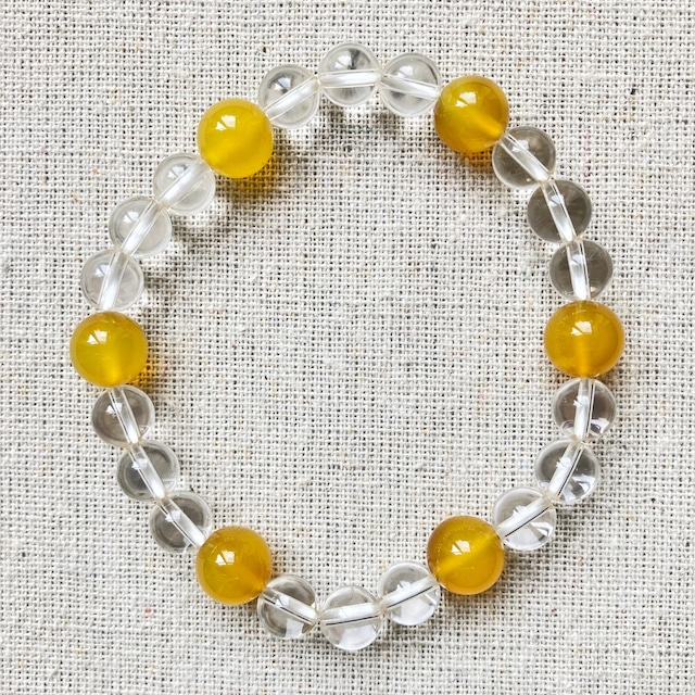 天然石ブレスレット(イエローアゲート)