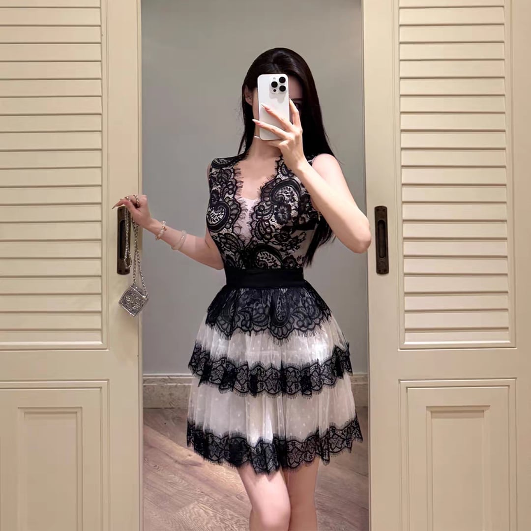 Mesh lace dress 2606121