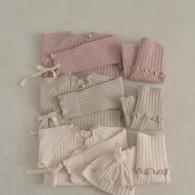 【BABY】柔らかいリブトップス＆レギンス