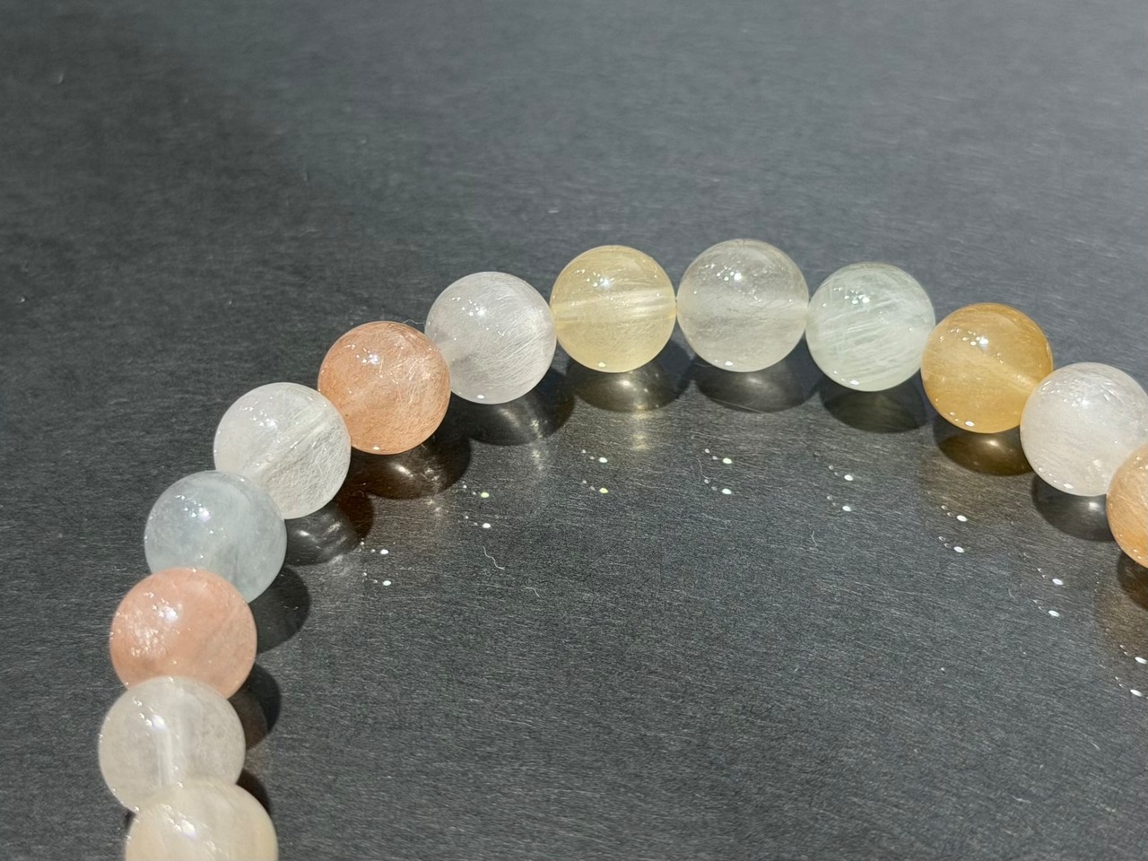 No.2339-1 【S】ミックスラビットヘアクォーツブレスレット