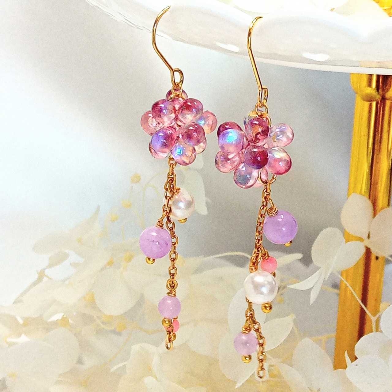 ハンドメイド ピアス/イヤリング No.1512 （JJZXD 漂わ ヴィンテージ 