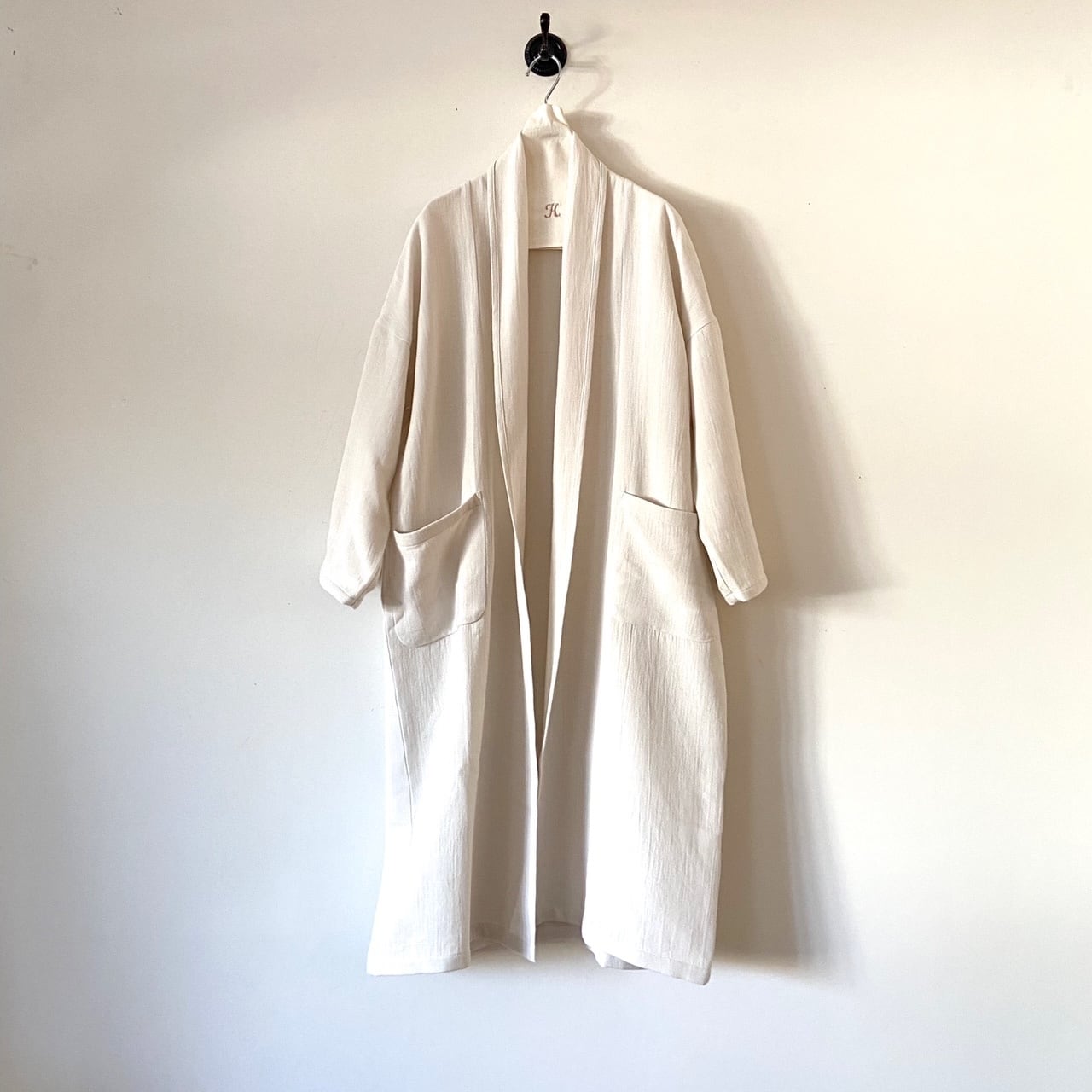 evam eva コットンウールローブ　cotton wool robe