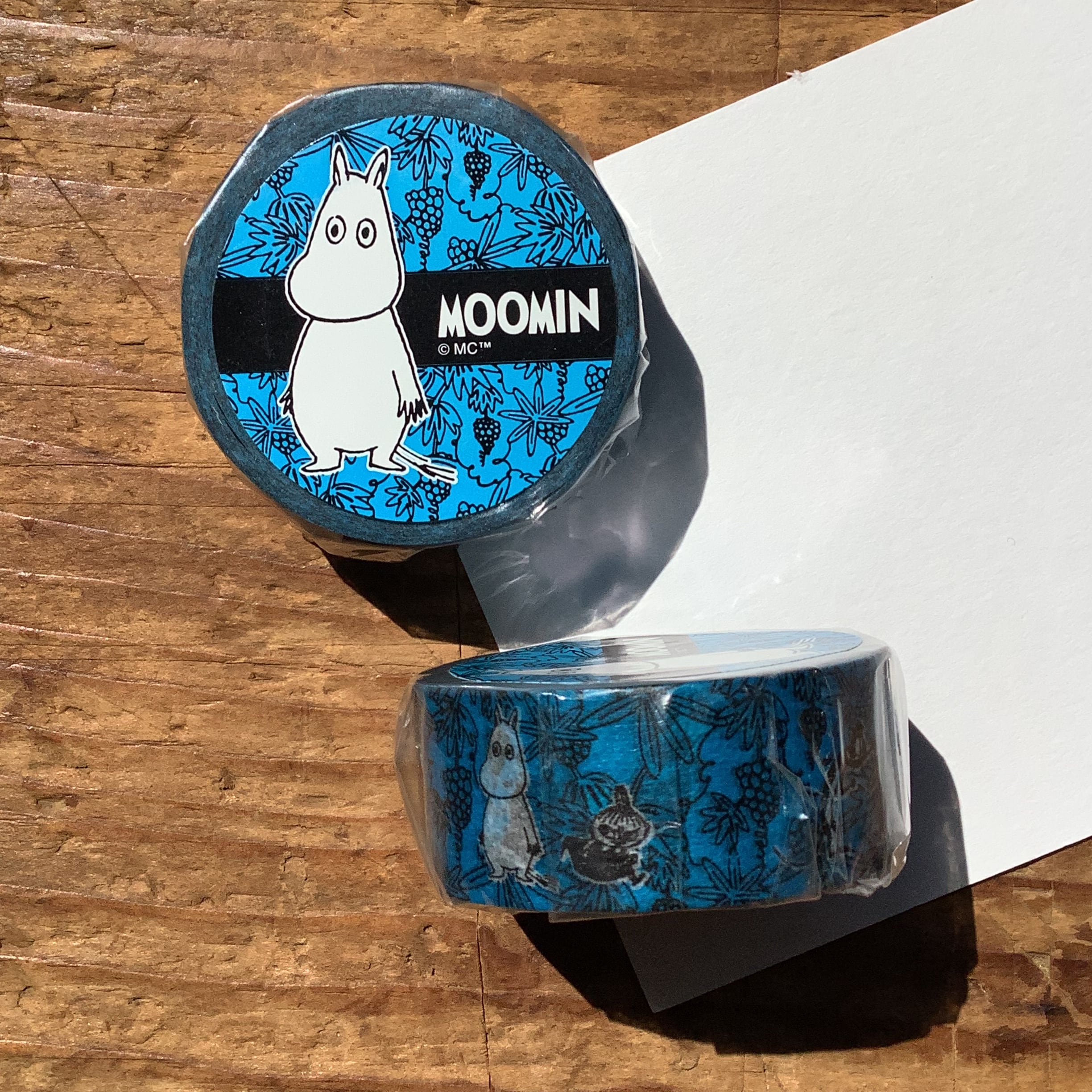 MOOMIN／マスキングテープ・ぶどう畑のムーミンたちブルー POLKA