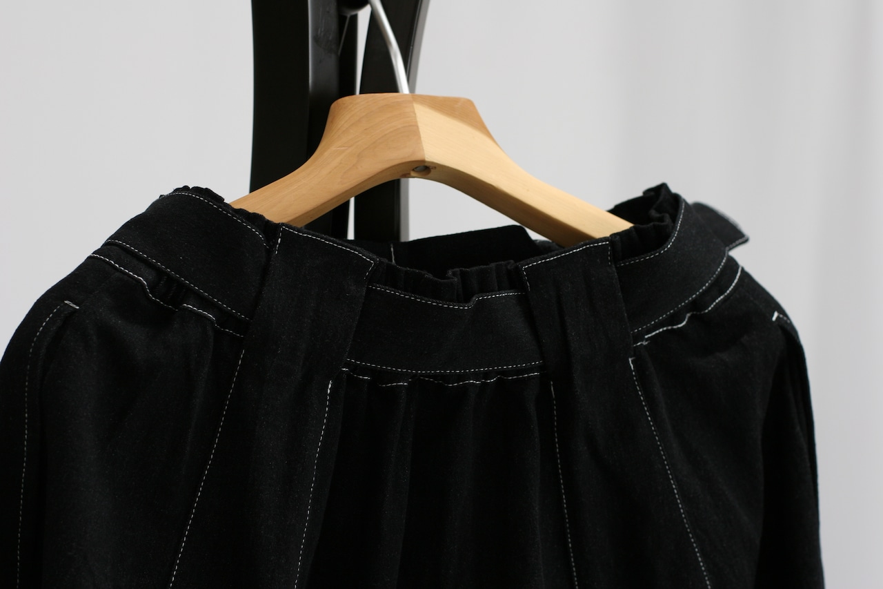 【Parc.1】Denim stitch flare skirt(108-116404)