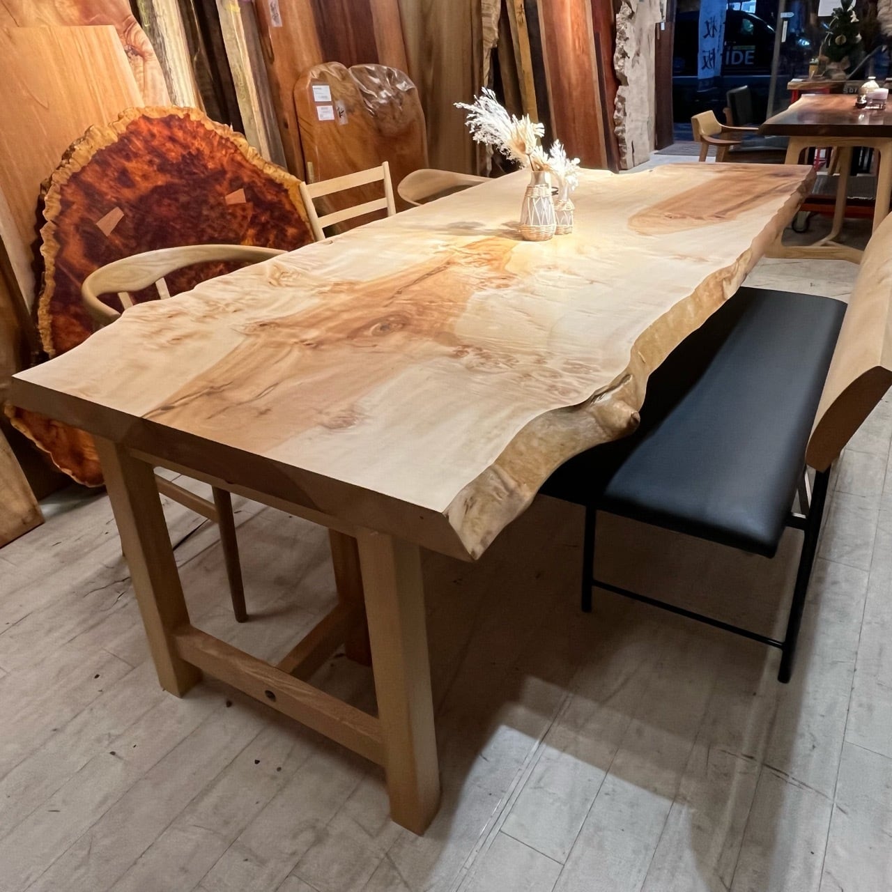 Premium】栃瘤（トチコブ）_2410×880-1000×60_浅草本店_テーブル天板