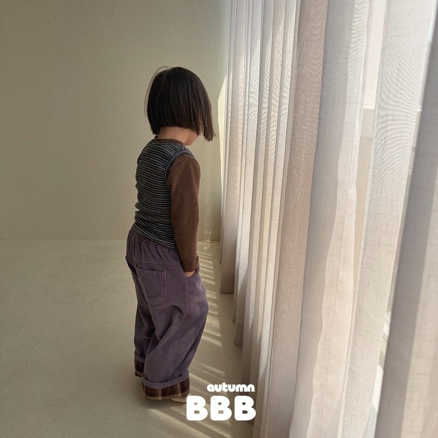 《予約》送料無料【Bella bambina】Corduroy Roll-Up Pants